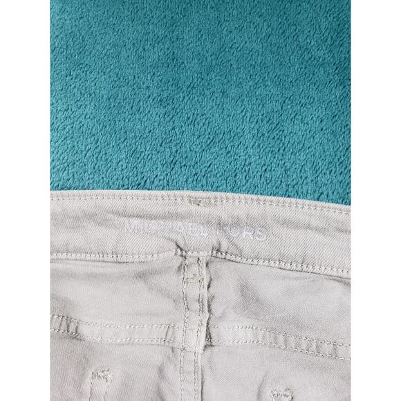 Micahel Kors Jeans Size 12 Womens Gray Pants Denim Logo Mid Rise Straight - Picture 3 of 13